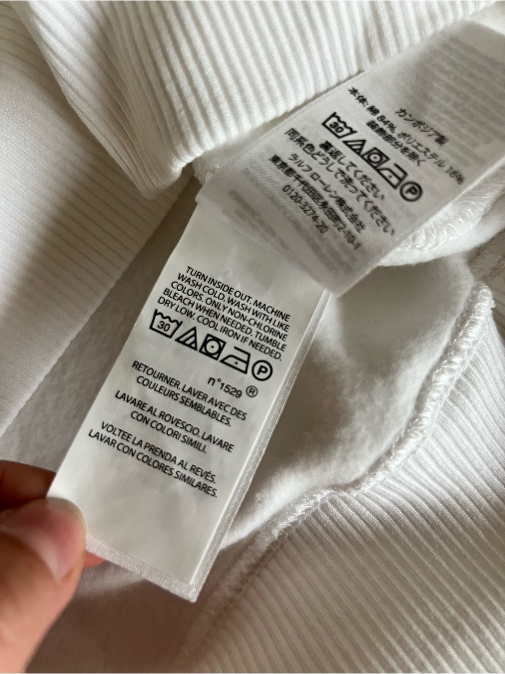 Ralph Lauren Polo 1/4 zip sweater white Large ombré L - Picture 9 of 12